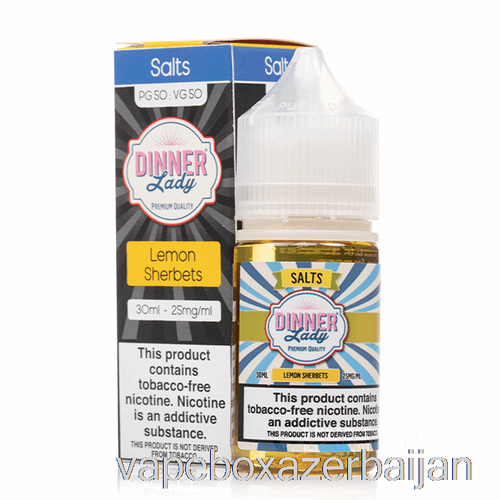 Vape Box Azerbaijan Lemon Sherbets SALTS - Vape Dinner Lady - 30mL 25mg